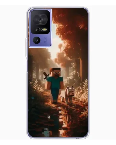Чехол для TCL 605 с картинкой «Стив в лесу»