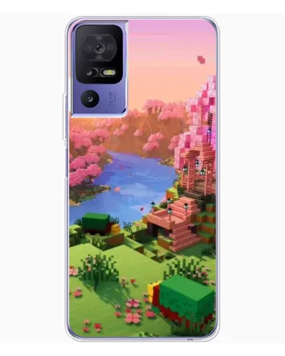 Чехол для TCL 605 с картинкой «Розовое дерево Minecraft»