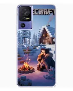 Чехол для TCL 605 с картинкой «Зимний Minecraft»
