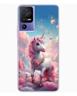 Чехол для TCL 605 с картинкой «Единорог среди облаков»