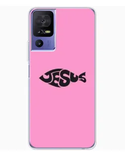 Чехол для TCL 605 с картинкой «Розовый символ  Jesus»