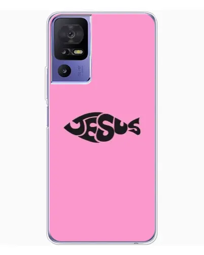 Чехол для TCL 605 с картинкой «Розовый символ  Jesus»