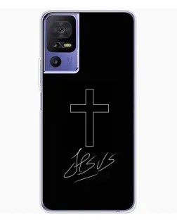 Чехол для TCL 605 с картинкой «Графический крест Jesus»
