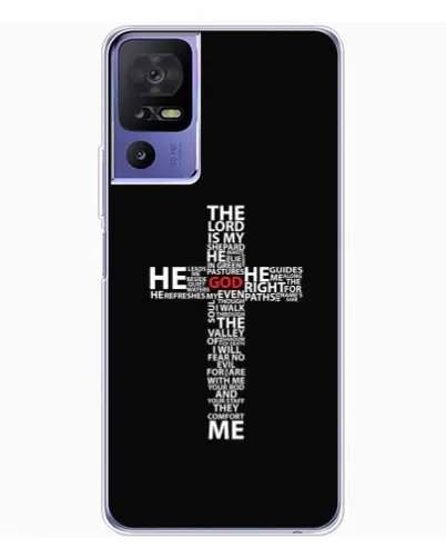 Чехол для TCL 605 с картинкой «Текстовый крест» Чехол для TCL 605 с картинкой «Текстовый крест»