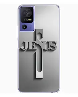 Чехол для TCL 605 с картинкой «Металлический крест Jesus»