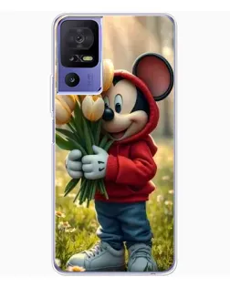 Чехол для TCL 605 с картинкой «Микки с тюльпанами» Чехол для TCL 605 с картинкой «Микки с тюльпанами»