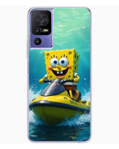 Чехол для TCL 605 с картинкой «Спанч Боб на гидроцикле»