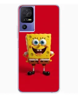 Чехол для TCL 605 с картинкой «Спанч Боб на красном»