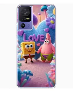 Чехол для TCL 605 с картинкой «Губка Боб Патрик»