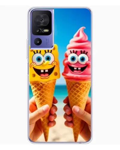 Чехол для TCL 605 с картинкой «Спанч Боб мороженое»