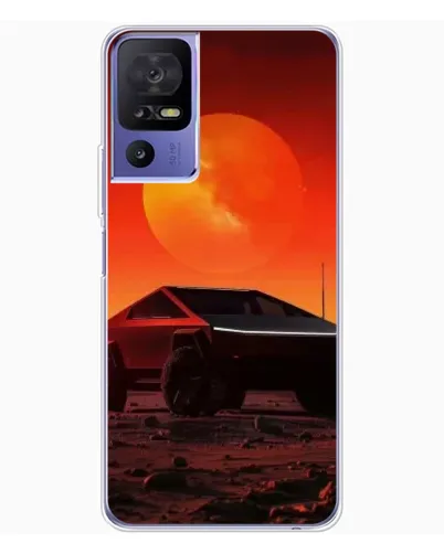 Чехол для TCL 605 с картинкой «Cybertruck на Марсе»