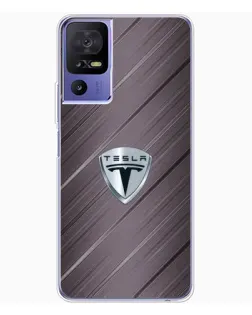Чехол для TCL 605 с картинкой «Металлическая текстура Tesla»