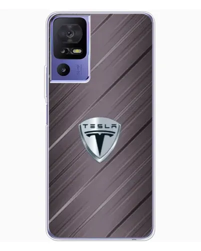 Чехол для TCL 605 с картинкой «Металлическая текстура Tesla»
