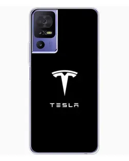 Чехол для TCL 605 с картинкой «Tesla White Logo»