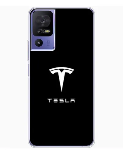 Чехол для TCL 605 с картинкой «Tesla White Logo»