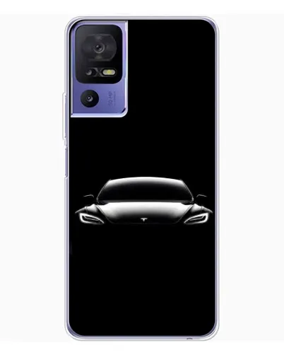 Чехол для TCL 605 с картинкой «Фары Tesla Night»
