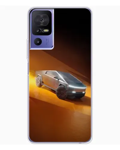 Чехол для TCL 605 с картинкой «Cybertruck в пустыне»