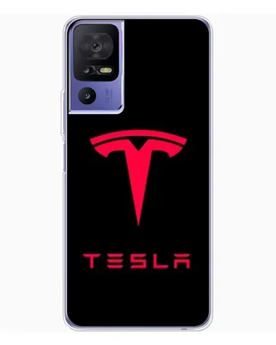 Чехол для TCL 605 с картинкой «Tesla Red Logo»