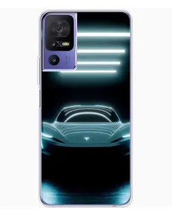 Чехол для TCL 605 с картинкой «Tesla в неоне»