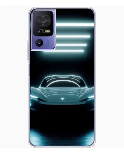 Чехол для TCL 605 с картинкой «Tesla в неоне»