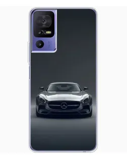 Чехол для TCL 605 с картинкой «Mercedes на черном»