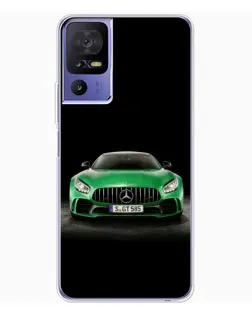 Чехол для TCL 605 с картинкой «Mercedes — неоновый лого»