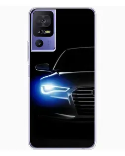 Чехол для TCL 605 с картинкой «Неоновый взгляд Audi»