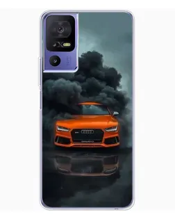 Чехол для TCL 605 с картинкой «Audi в облаках дыма»