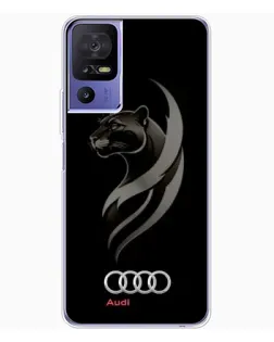 Чехол для TCL 605 с картинкой «Графика — пантера и Audi»