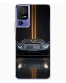 Чехол для TCL 605 с картинкой «Lamborghini золотые линии»