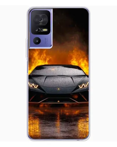 Чехол для TCL 605 с картинкой «Lamborghini в огне»