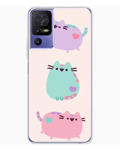 Чехол для TCL 605 с картинкой «Pusheen трио»