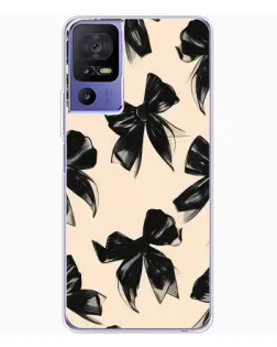 Чехол для TCL 605 с картинкой «Паттерн черные банты» Чехол для TCL 605 с картинкой «Паттерн черные банты»