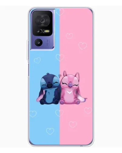 Чехол для TCL 605 с картинкой «Stitch и Angel Love»