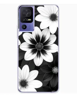 Чохол для TCL 605 з картинкою «Монохромні айстри»