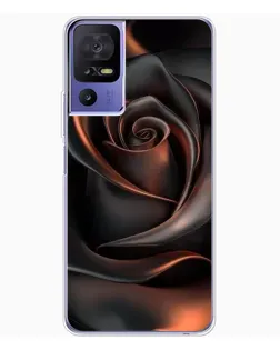 Чохол для TCL 605 з картинкою «Шовкова чорна троянда»