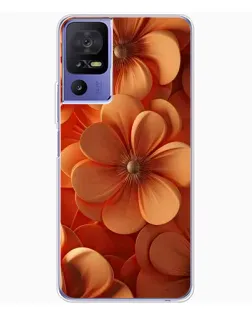 Чохол для TCL 605 з картинкою «Помаранчева макро квітка»