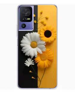 Чохол для TCL 605 з картинкою «Соняшник та ромашка»