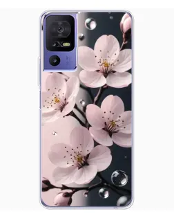 Чохол для TCL 605 з картинкою «Ніжня сакура та краплі»