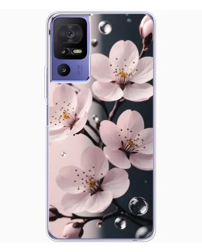 Чехол для TCL 605 с картинкой «Нежная сакура и капли» Чехол для TCL 605 с картинкой «Нежная сакура и капли»