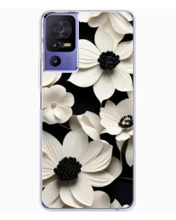 Чохол для TCL 605 з картинкою «Об'ємні білі квіти»