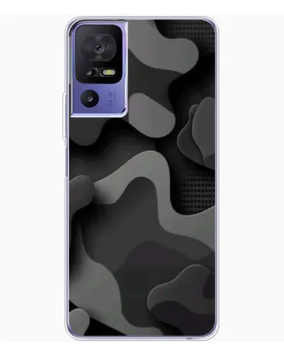 Чехол для TCL 605 с картинкой «Темный абстрактный камуфляж»