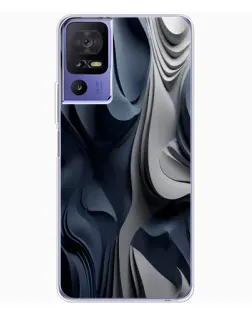 Чехол для TCL 605 с картинкой «Объемные синие складки» Чехол для TCL 605 с картинкой «Объемные синие складки»