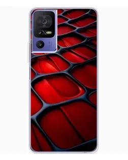 Чехол для TCL 605 с картинкой «Красная глянцевая сетка»