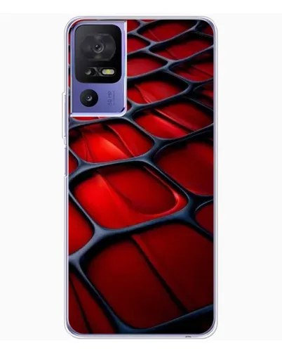 Чехол для TCL 605 с картинкой «Красная глянцевая сетка»