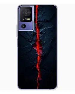 Чехол для TCL 605 с картинкой «Kрасная лавовая трещина»