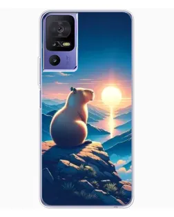 Чохол для TCL 605 з картинкою «Захід сонця з капібарою»