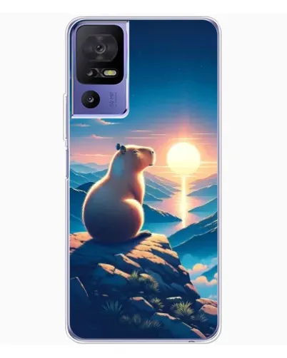 Чохол для TCL 605 з картинкою «Захід сонця з капібарою» Чохол для TCL 605 з картинкою «Захід сонця з капібарою»