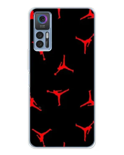 Чехол для TCL K23 5G с картинкой «Jordan Red Pattern»