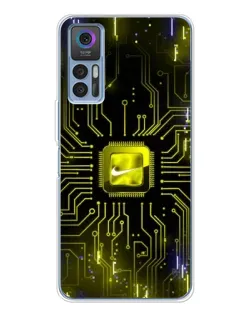 Чехол для TCL K23 5G с картинкой «Nike — золотая искра»